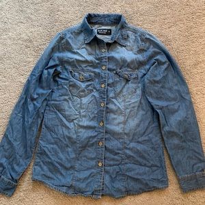 Long-sleeve Denim Button Up
